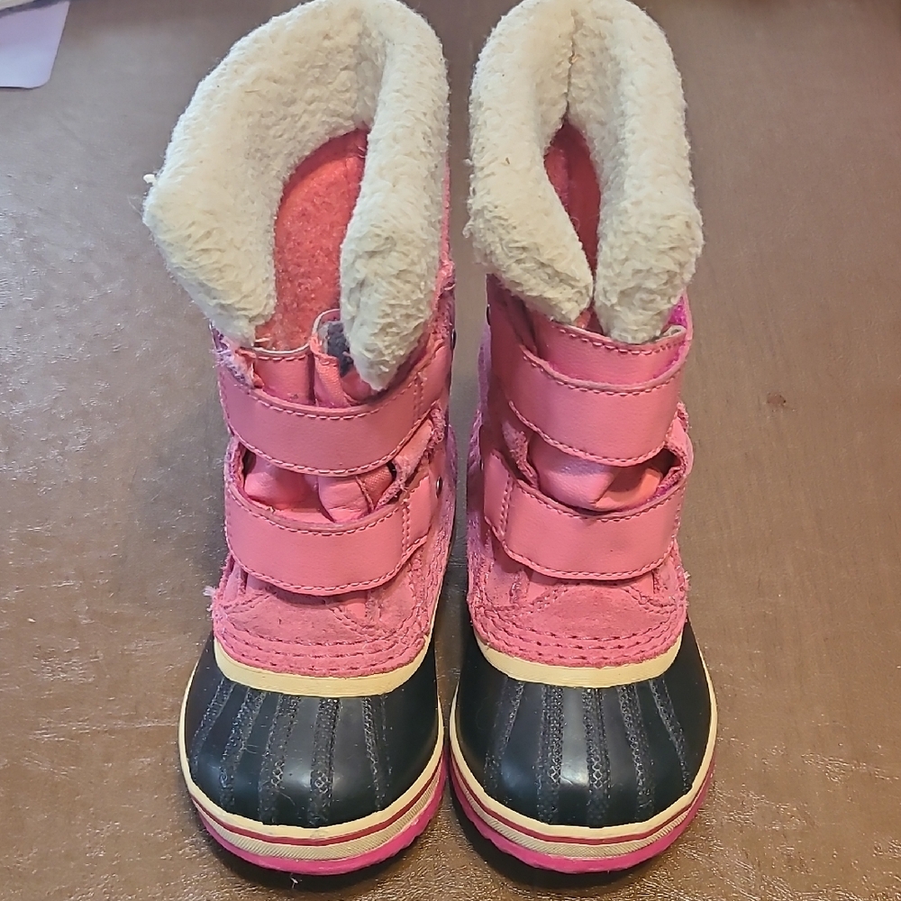 Pink and Black Winter Boots with Cozy Lining